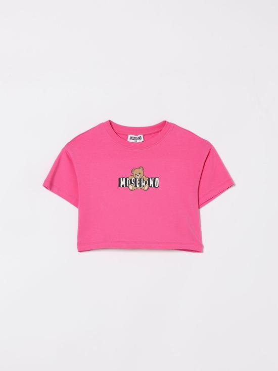 26SS [키즈] 모스키노 티셔츠 HDM072LBA00 50533 Azalea