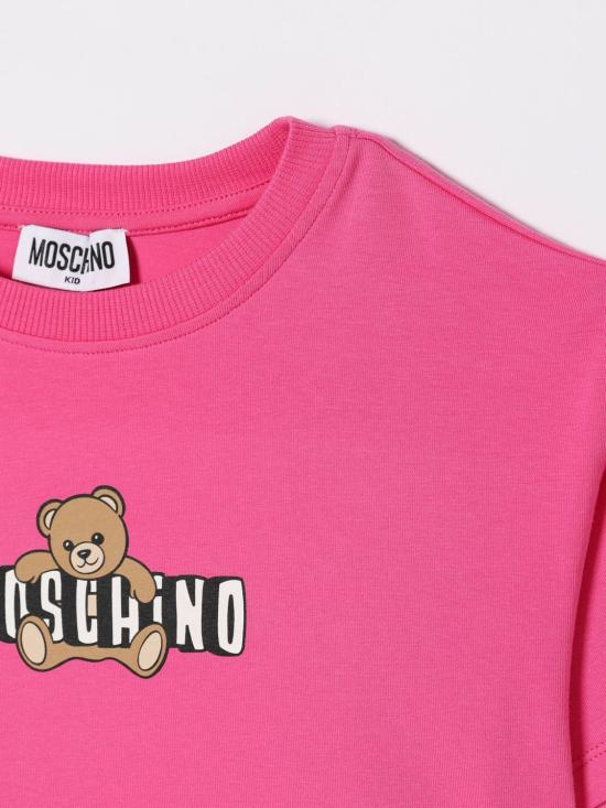 26SS [키즈] 모스키노 티셔츠 HDM072LBA00 50533 Azalea - MOSCHINO
