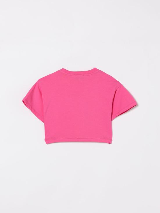 26SS [키즈] 모스키노 티셔츠 HDM072LBA00 50533 Azalea - MOSCHINO