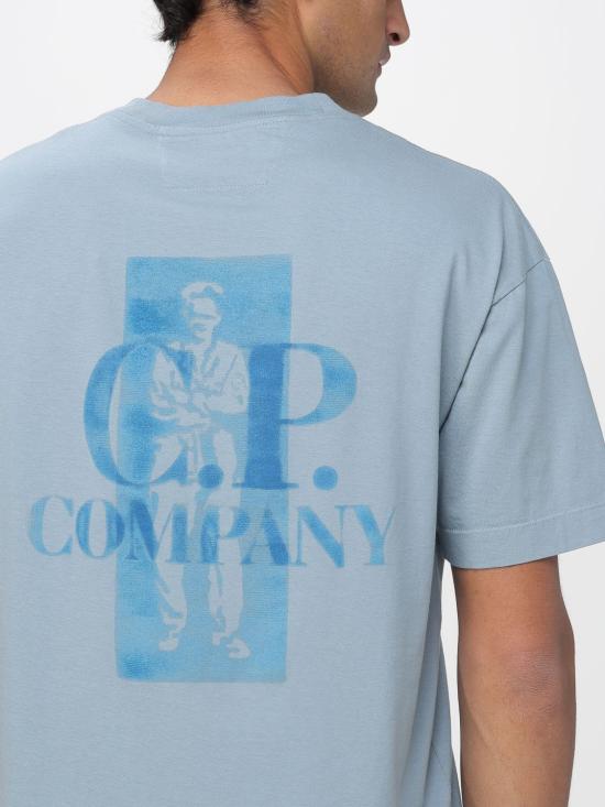 26SS 씨피 컴퍼니 반팔 티셔츠 20CMTS143A110579W 809 Blue 1 - C.P. COMPANY