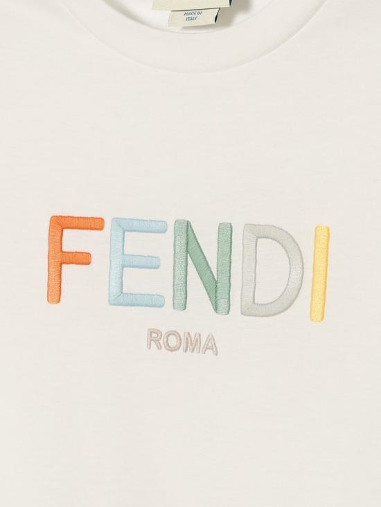 26SS [키즈] 펜디 티셔츠 JUI2067AJ F0TU9 White - FENDI