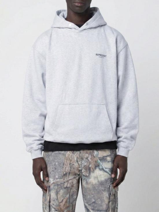 26SS 리프레젠트 긴팔 티셔츠 OCM41113 158 Grey