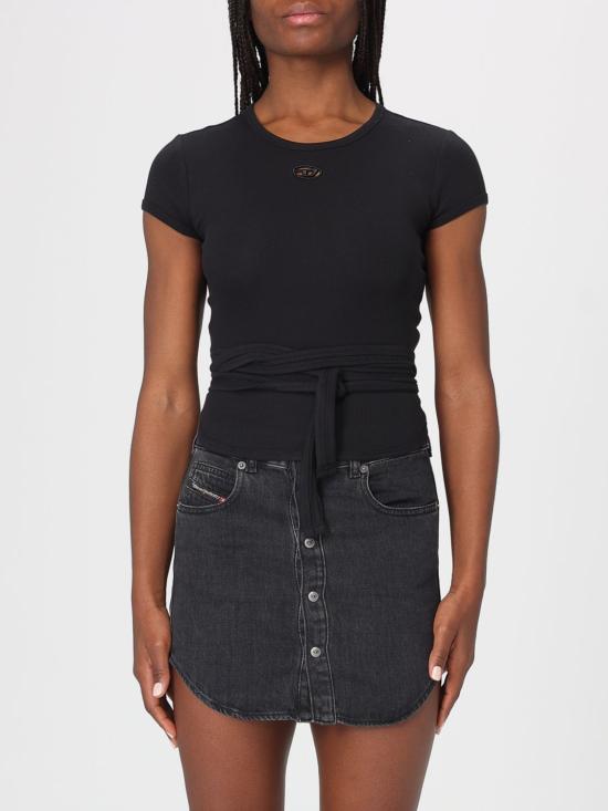 26SS 디젤 반팔 티셔츠 A211970EJAI 9XX Black