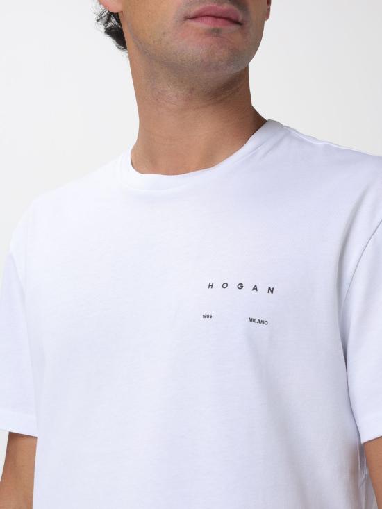 26SS 호간 반팔 티셔츠 KQMB3522360ZFV B001 White - HOGAN