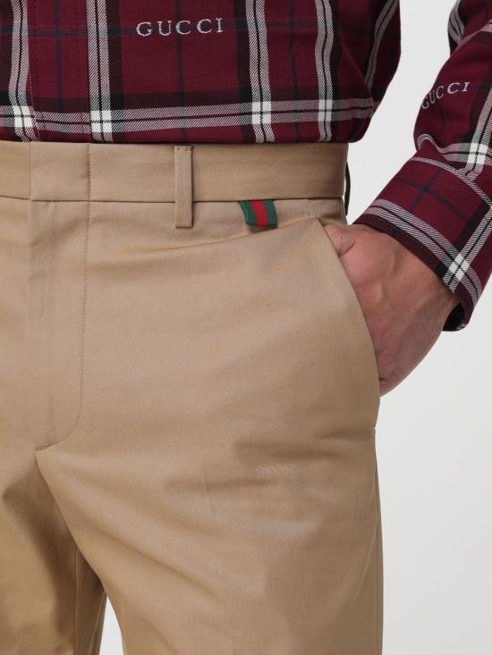 26SS 구찌 스트레이트 팬츠 853492ZAQH5 2578 Camel - GUCCI