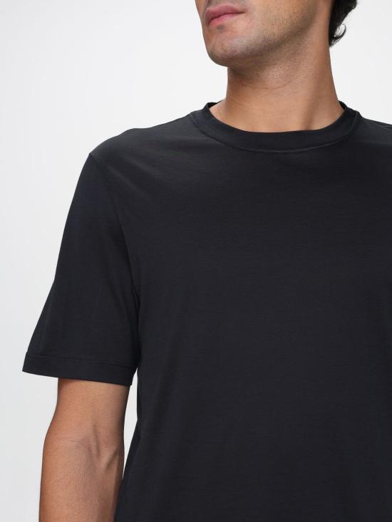 26SS 브루넬로 쿠치넬리 반팔 티셔츠 MD8211308 C101 Black - BRUNELLO CUCINELLI