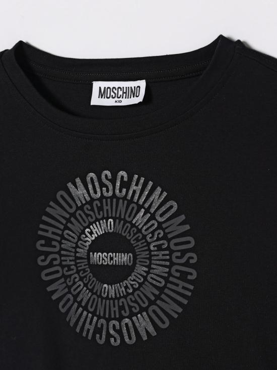 26SS [키즈] 모스키노 티셔츠 HDM070LAA02 60100 Black - MOSCHINO