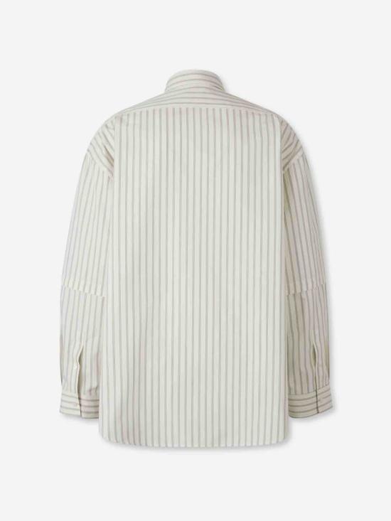 26SS 아크네 스튜디오 긴팔 셔츠 BB0670 CHDOFF WHITE GREY - ACNE STUDIOS