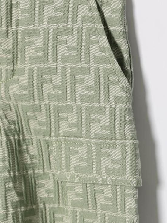 26SS [키즈] 펜디 쇼츠/버뮤다 JMF576AVW1 F1DS6 Sage - FENDI