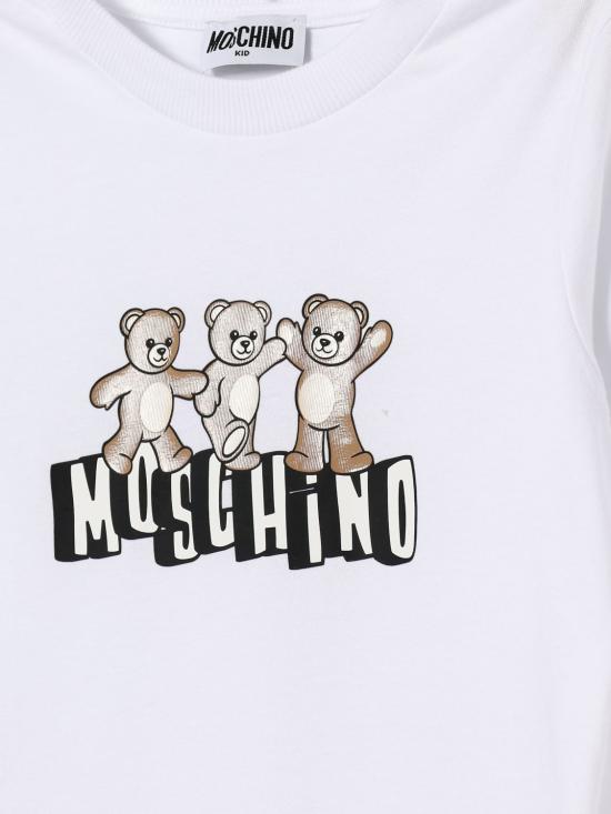 26SS [키즈] 모스키노 티셔츠 HWO00JLAA17 10101 White - MOSCHINO