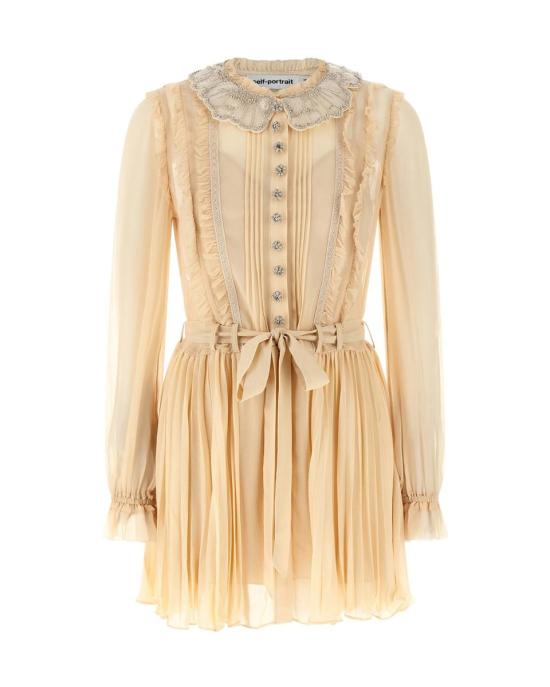 26SS 셀프 포트레이트 미디 원피스 RS26034ST Brown