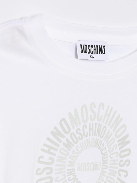 26SS [키즈] 모스키노 티셔츠 HDM070LAA02 10101 White - MOSCHINO