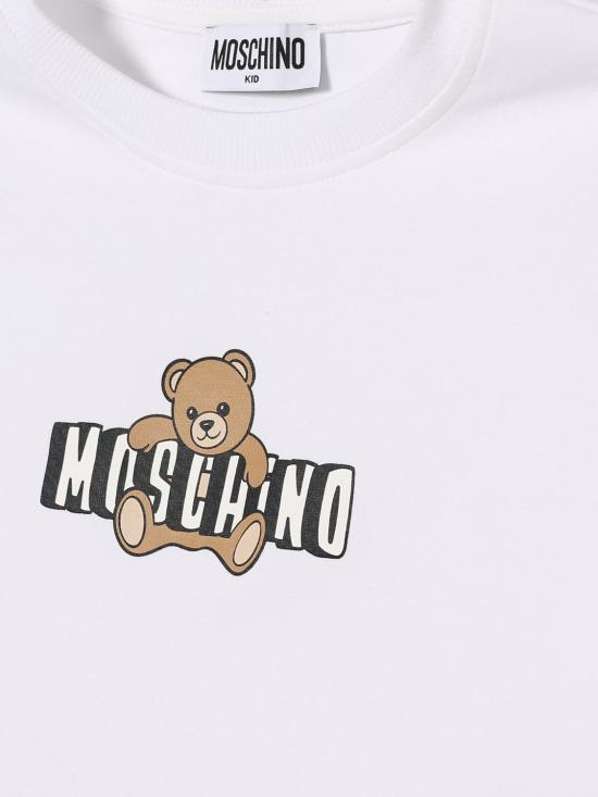 26SS [키즈] 모스키노 티셔츠 HDM072LBA00 10101 White - MOSCHINO