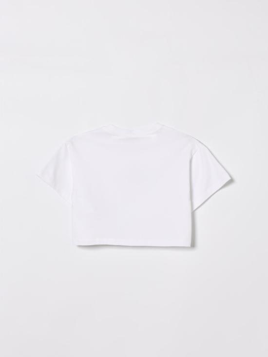 26SS [키즈] 모스키노 티셔츠 HDM072LBA00 10101 White - MOSCHINO