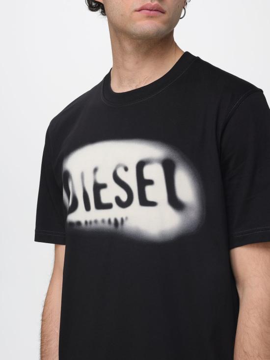 26SS 디젤 반팔 티셔츠 A199710QIAM 9XX Black - DIESEL