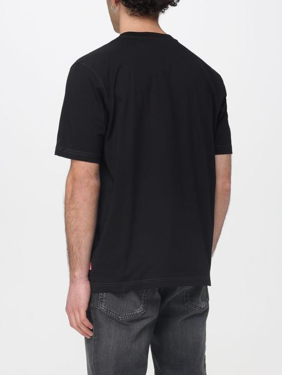 26SS 디젤 반팔 티셔츠 A199710QIAM 9XX Black - DIESEL