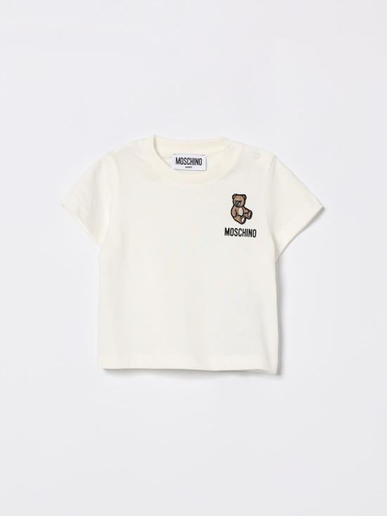 26SS [키즈] 모스키노 티셔츠 MUM04TLAA02 10063 White