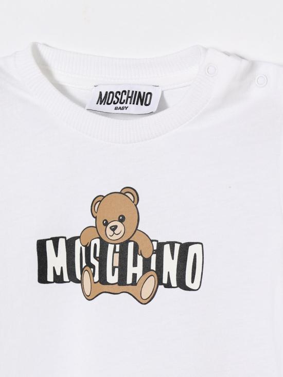 26SS [키즈] 모스키노 티셔츠 MUM04PLAA03 10101 White - MOSCHINO