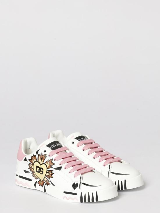 26SS 돌체앤가바나 포르토피노 라이트 스트로벨 나파 카프스킨 스니커즈 CK2398A0259 BI832 White - DOLCE & GABBANA