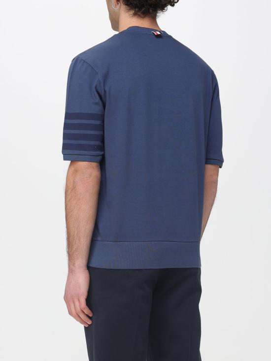 26SS 톰브라운 코튼 저지 4바 티 MJS303AJ0253 415 Navy - THOM BROWNE