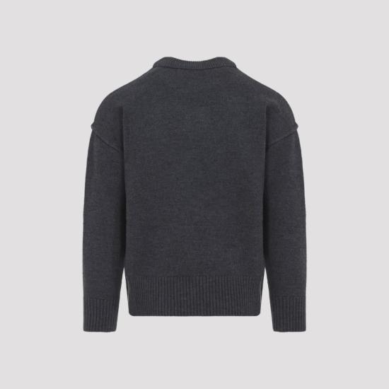 26SS 아미 빅 하트 울 크루넥 스웨터 UKS838 018 084 GREY - AMI