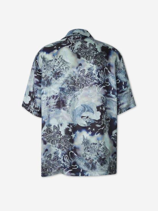 26SS 오프화이트 긴팔 셔츠 OMGG01FS26FAB00B 402Multicolor Blue BLUE - OFF WHITE