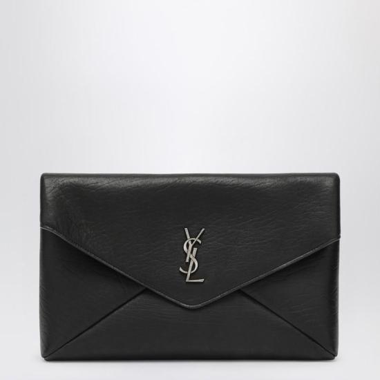  생로랑 카산드라 램스킨라지 엔벨로프 파우치 778181AACIA S YSL 1000 Black