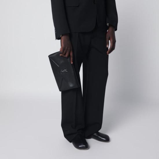  생로랑 카산드라 램스킨라지 엔벨로프 파우치 778181AACIA S YSL 1000 Black - SAINT LAURENT