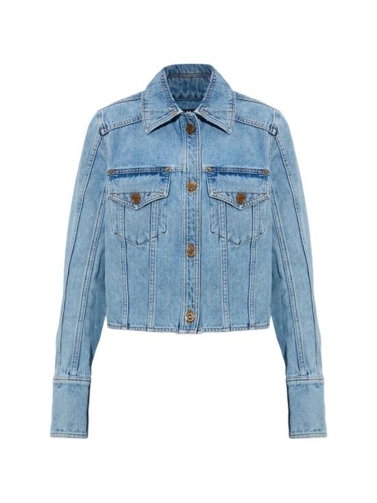 26SS 발망 데님 자켓 GF1TC215 DG11 6FC BLEU JEAN CLAIR BLUE