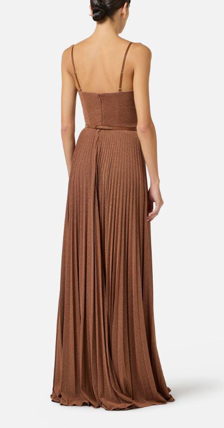 26SS 엘리자베타프랜치 롱 원피스 ABR1661E2 600 Brown - ELISABETTA FRANCHI