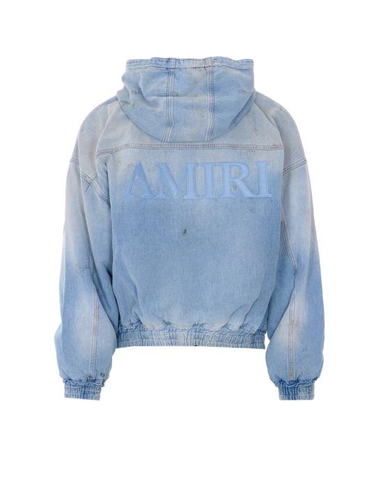 26SS 아미리 후드 티셔츠 OUJA1037PERFECT ANTIQUE INDIGO BLUE - AMIRI