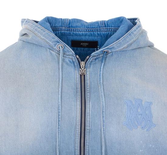 26SS 아미리 후드 티셔츠 OUJA1037PERFECT ANTIQUE INDIGO BLUE - AMIRI