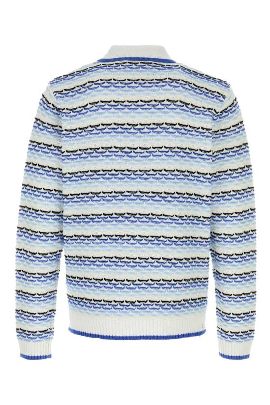 26SS 카사블랑카 폴로 티셔츠 MSP26KW133401 BLUE PRINTED - CASABLANCA