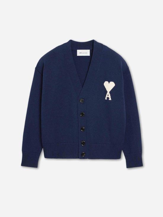 26SS 아미 스웨터 UKC380 KN0156 A116ENCRE ECRU NAVY BLUE