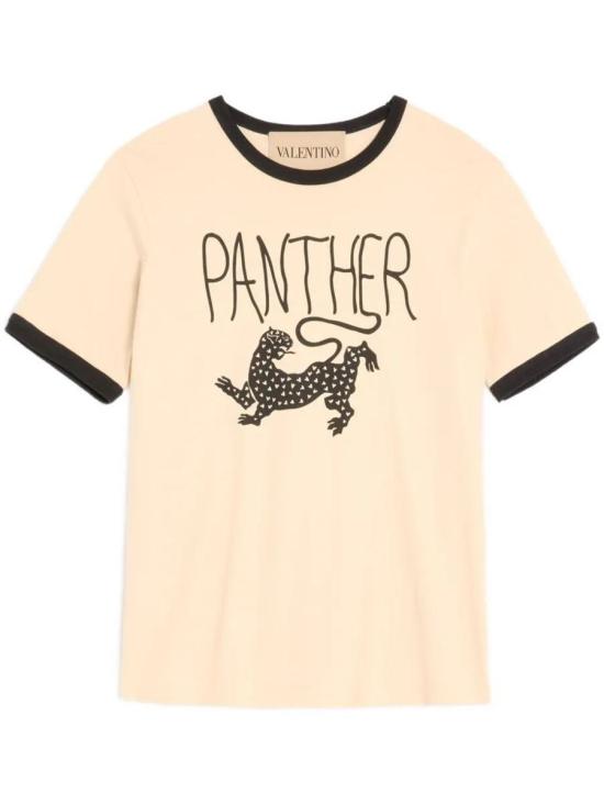 26SS 발렌티노 가라바니 반팔 티셔츠 8V3MG17DBC5 QT3 BURRO NERO Beige