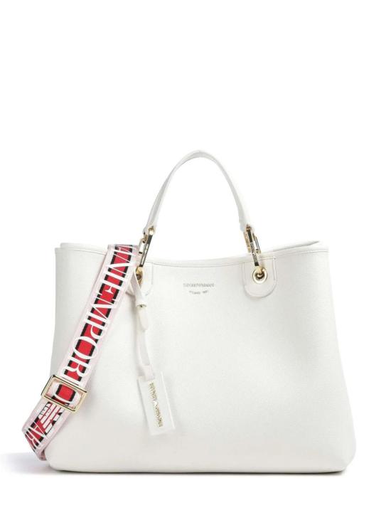 25FW 엠포리오 아르마니 MYEA 미디엄 쇼퍼백 EW000360AF12103M0034 WHITE