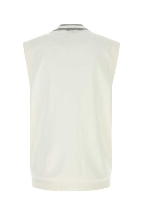26SS 브루넬로 쿠치넬리 니트 베스트 M29203607F CJ068 WHITE - BRUNELLO CUCINELLI