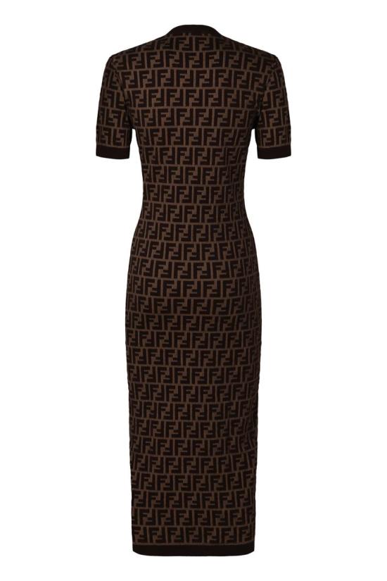 26SS 펜디 미디 원피스 FZDD54ASJT F0GGE BROWN - FENDI