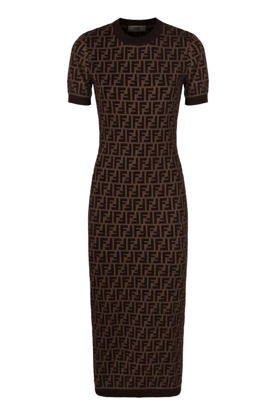 26SS 펜디 미디 원피스 FZDD54ASJT F0GGE BROWN
