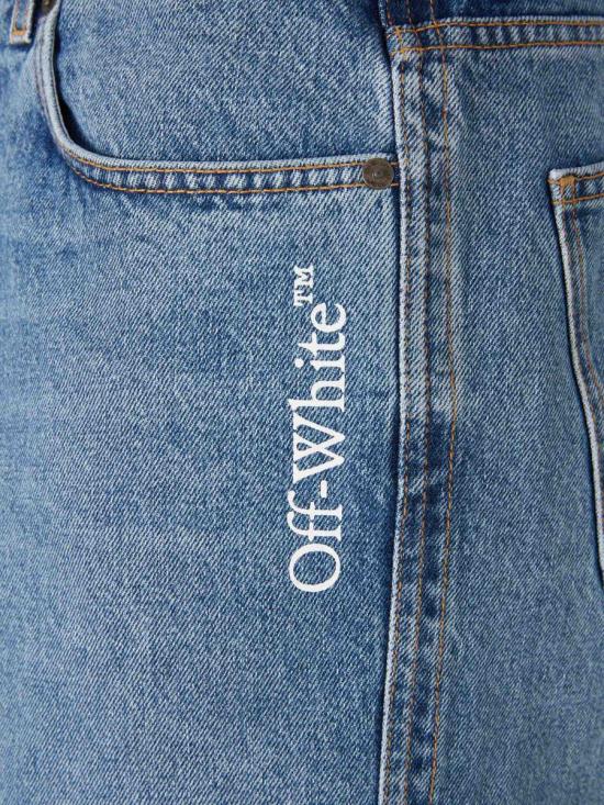 26SS 오프화이트 데님 팬츠 OMYA197S26DEN001 400Light Medium Blue DENIM BLUE - OFF WHITE