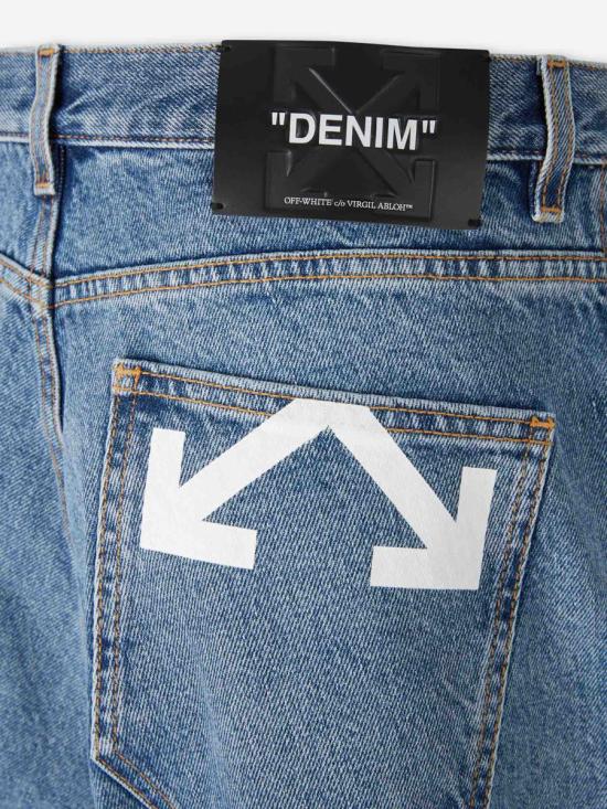 26SS 오프화이트 데님 팬츠 OMYA197S26DEN001 400Light Medium Blue DENIM BLUE - OFF WHITE