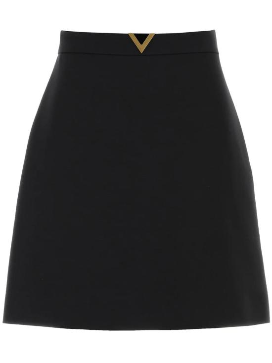 26SS 발렌티노 가라바니 미디 스커트 8B3RAEH21CF 0NO NERO Black