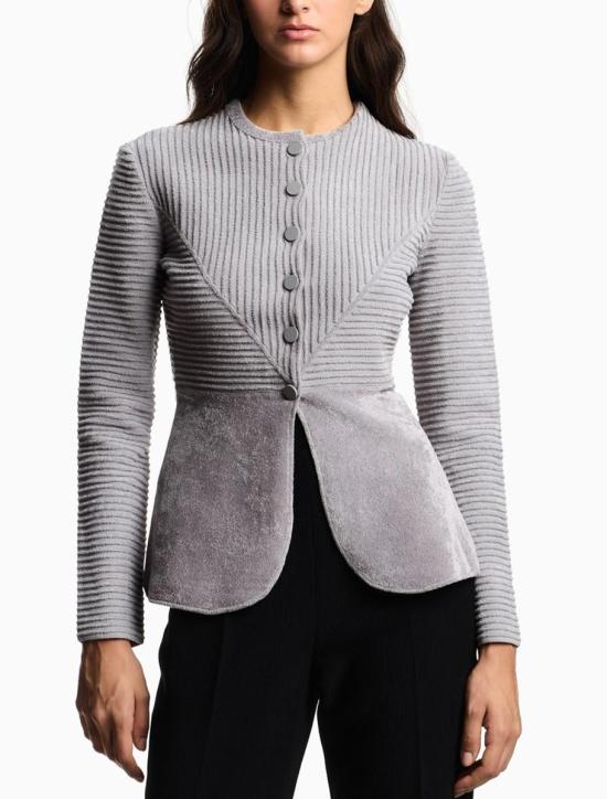 25FW 엠포리오 아르마니 코트 EW001226AF19927U8045 SILVER CHIME - EMPORIO ARMANI