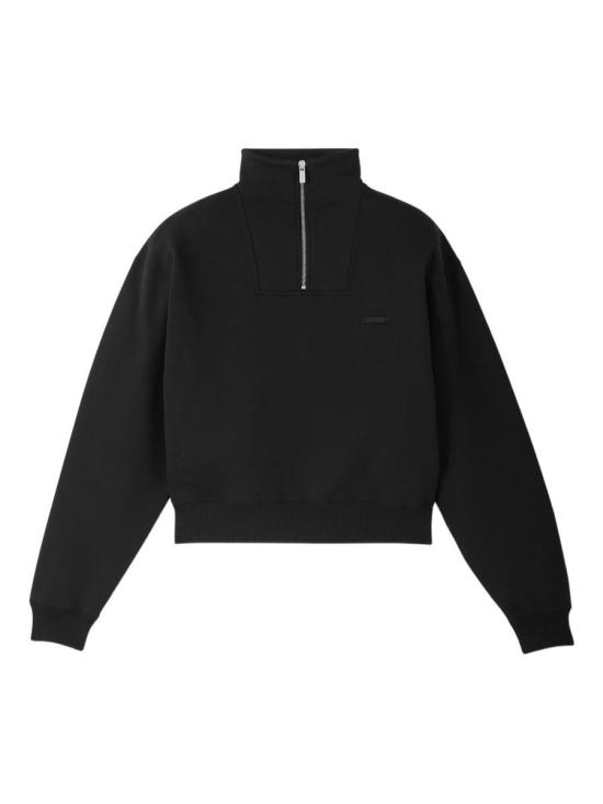 26SS 자크뮈스 그로그랭 지퍼 롤넥 스웨트 셔츠 SSW00210AJ00174990 Black