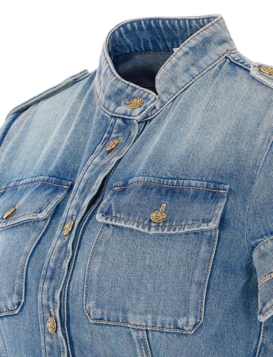 26SS 알렉산더 맥퀸 데님 원피스 857116QMAD14383 BLUE - ALEXANDER MCQUEEN