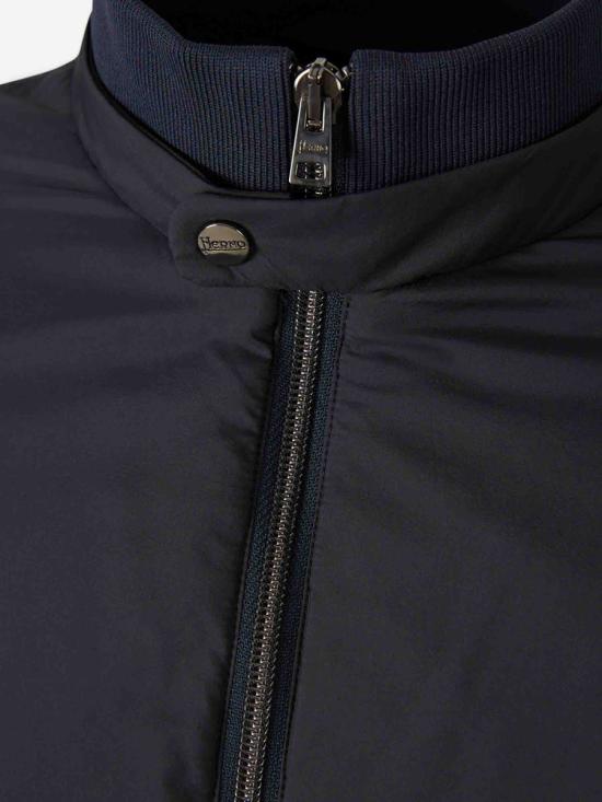 26SS 에르노 에코에이지 하이 카라 봄버 자켓 GI000414U12456Z 9200BLU NAVY MIDNIGHT BLUE - HERNO