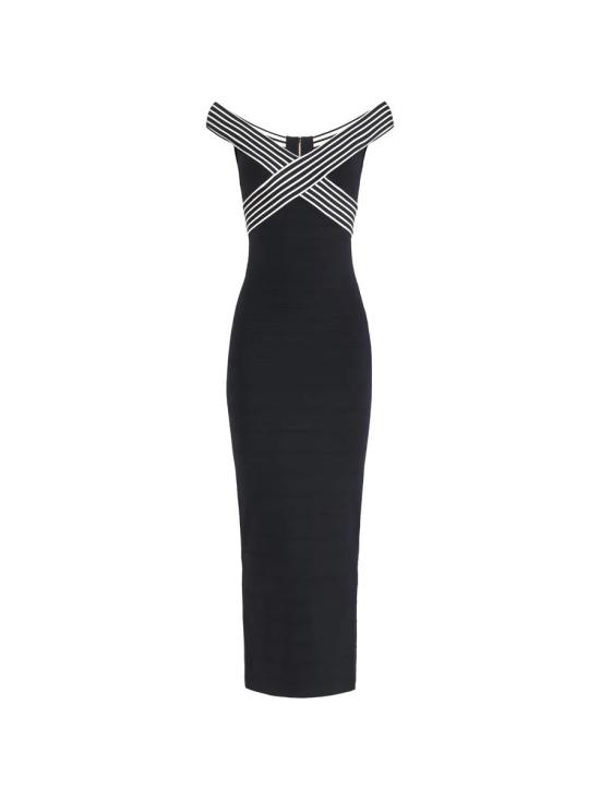 26SS 엘리자베타프랜치 미디 원피스 AM75S61E2 685 NERO BURRO Black