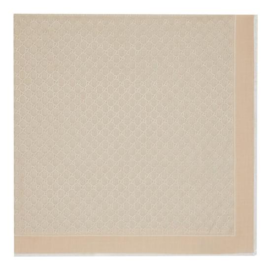 26SS 구찌 라미네이트 GG 울 숄 8100223G3489078 WHITE - GUCCI