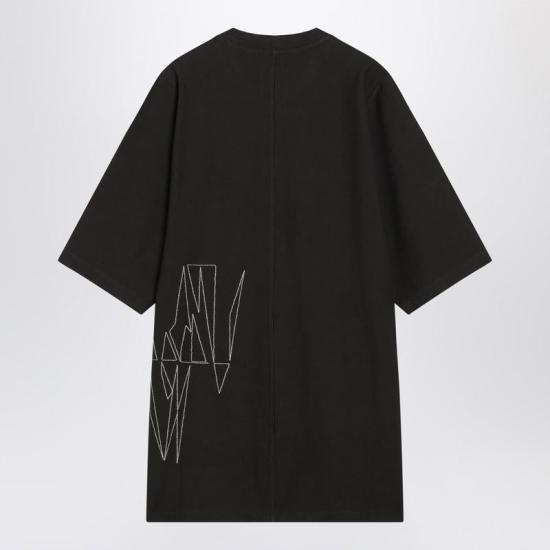 26SS 릭오웬스 몽클레어 반팔 티셔츠 MU01F8C0489B7R S RICKO 256 BROWN - RICK OWENS MONCLER