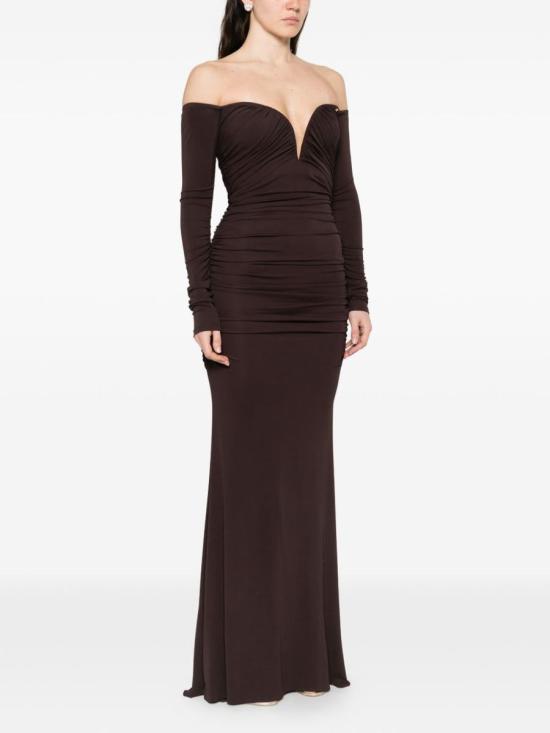 26SS 엘리자베타프랜치 롱 원피스 ABR1061E2 EV9 Brown - ELISABETTA FRANCHI